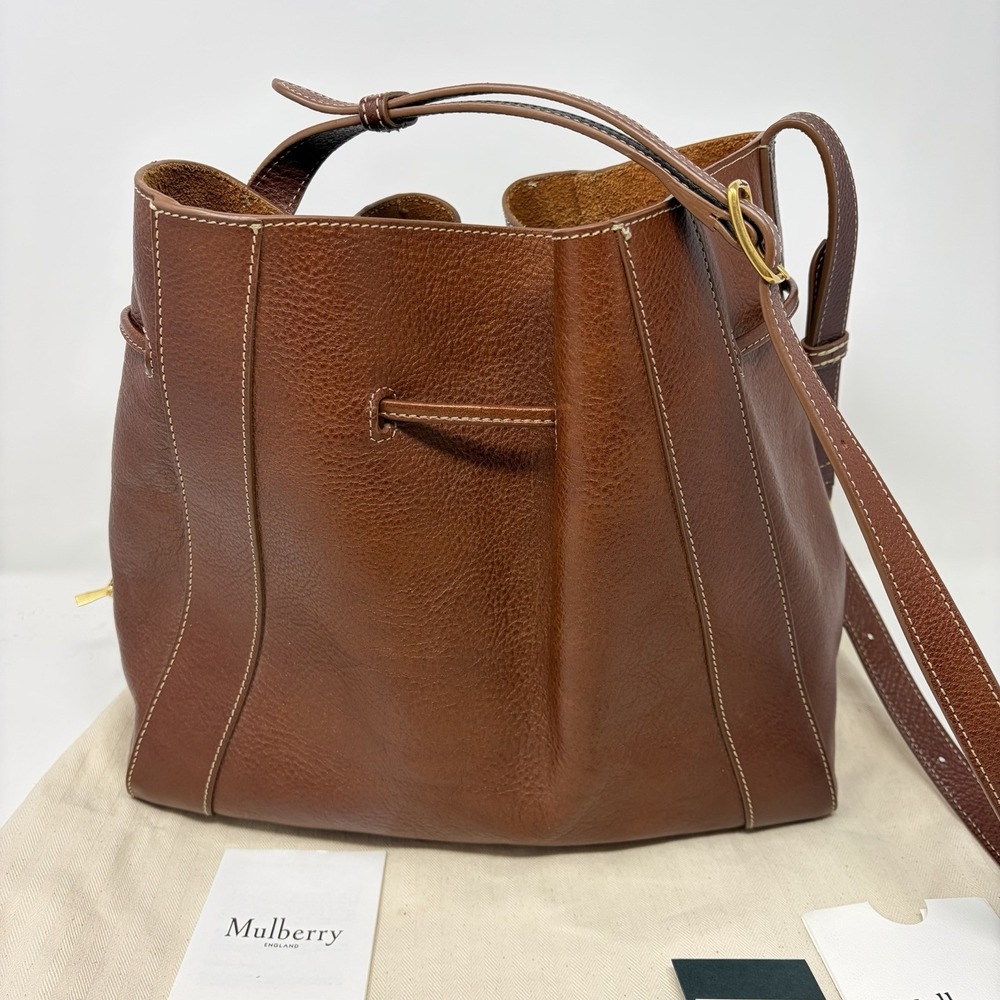 Mulberry Small Millie Tote Legacy NVT Oak Leather Made England Dust Bag - Picture 2 of 16